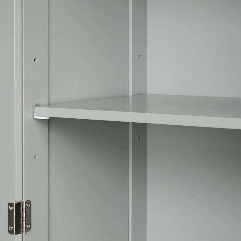 13 in. W x 20 in. D x 68.1 in. H Linen Cabinet with Two Different Size Drawers and Adjustable Shelf