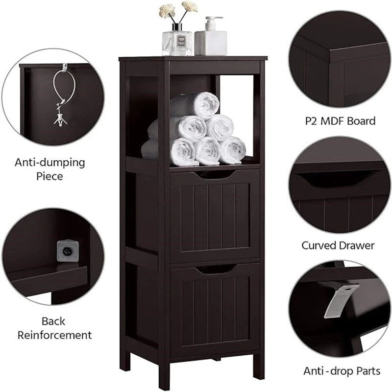 Bathroom Floor Cabinet - 11.8D x 11.8W x 35H