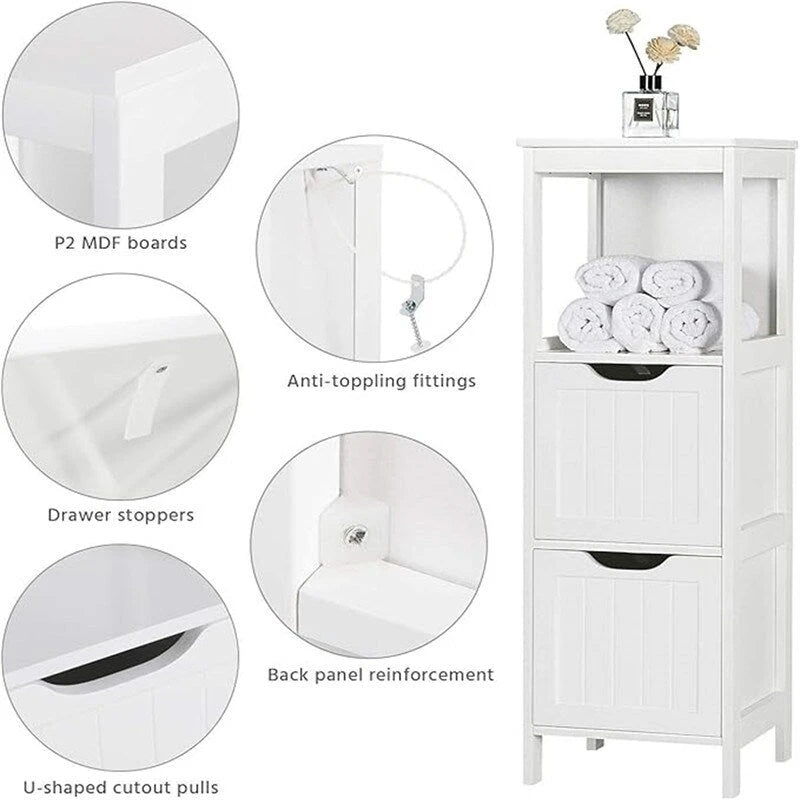 Bathroom Floor Cabinet - 11.8D x 11.8W x 35H
