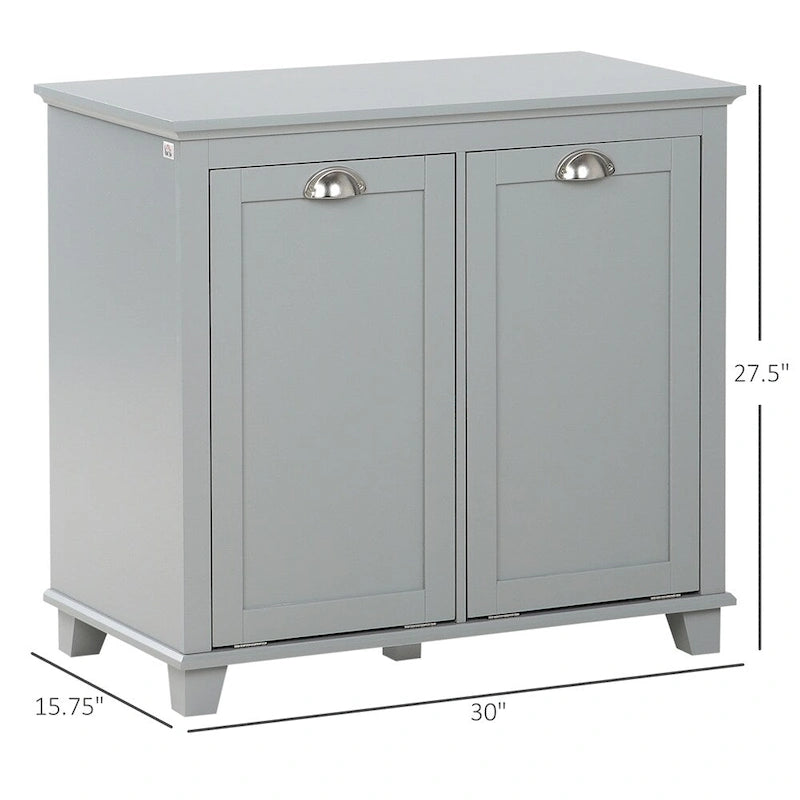 Tilt-Out Laundry Sorter Cabinet,Bathroom Storage Organizer