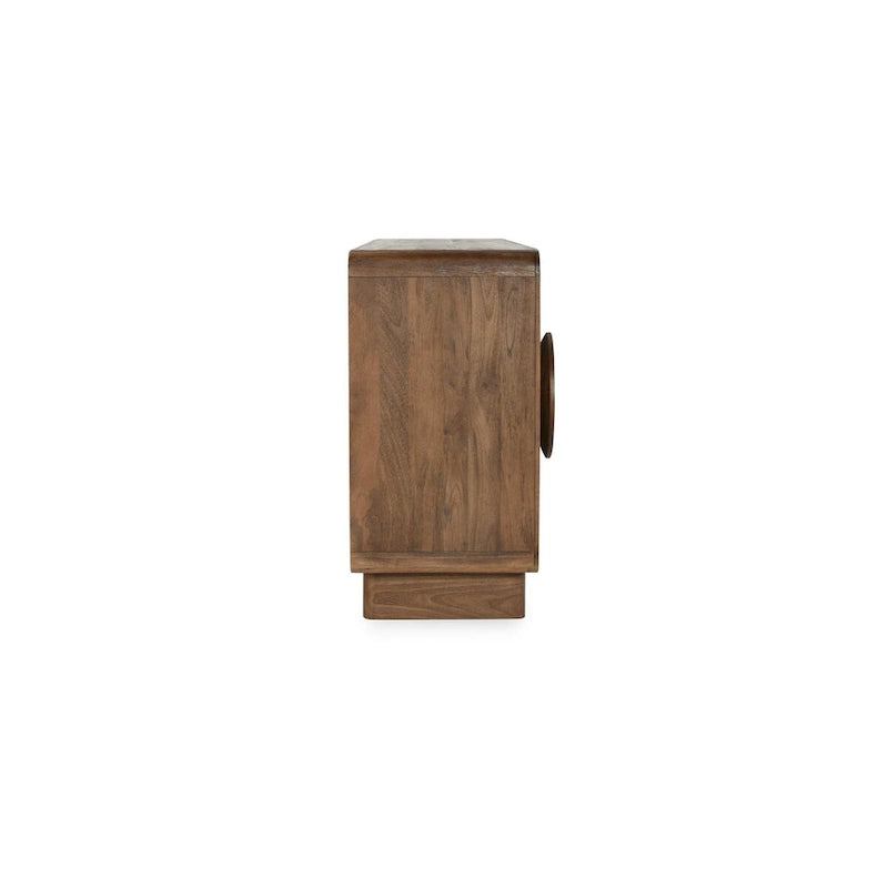 6-Door Natural Mango Wood Sideboard Buffet