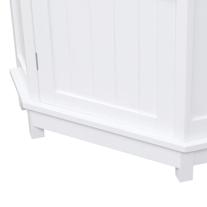 Triangle Corner Storage Cabinet with Adjustable Shelf