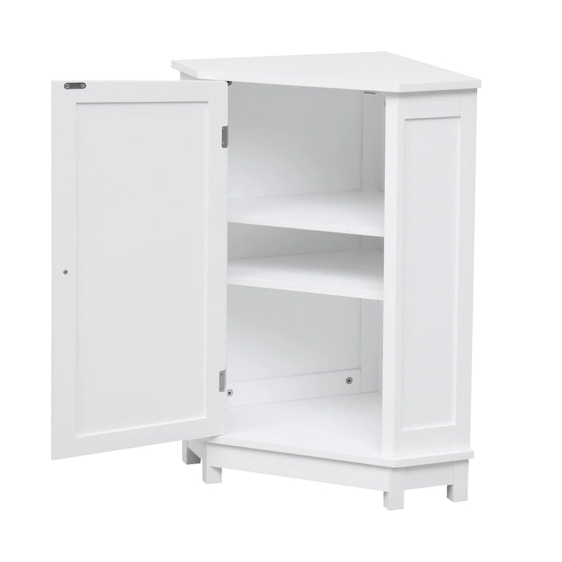 Triangle Corner Storage Cabinet with Adjustable Shelf